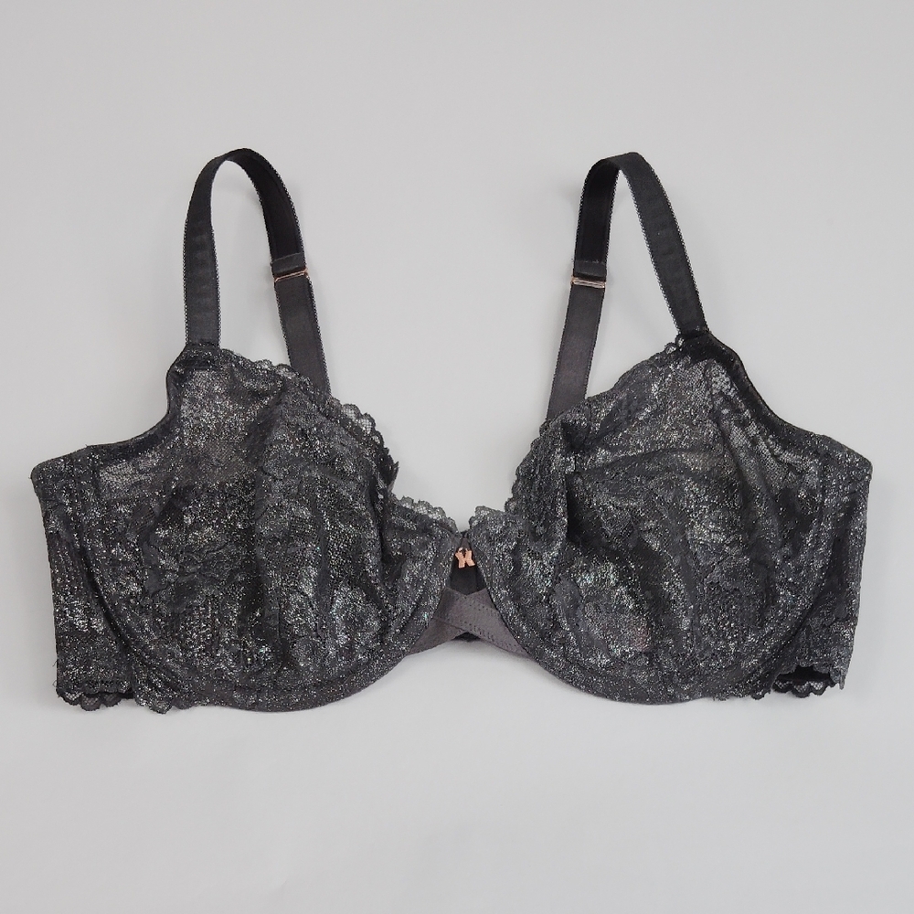 Savage X Fenty Metallic Lace Underwire Bra